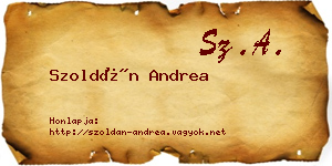Szoldán Andrea névjegykártya